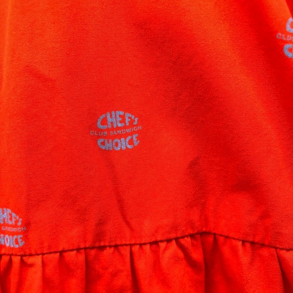 Tiny Cottons Chefs Choice Club Sandwich Dress Girls 10y Red Short Sleeve Poplin - Picture 8 of 11